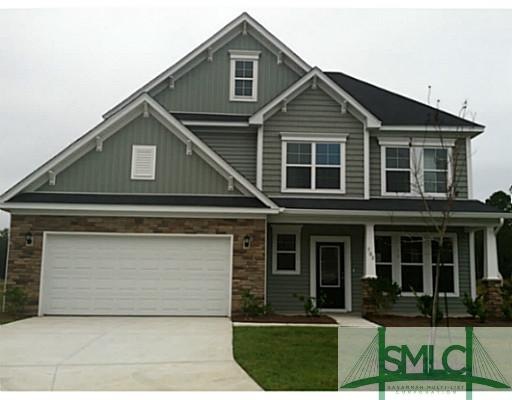 Exterior Front. Stone around Garage!
