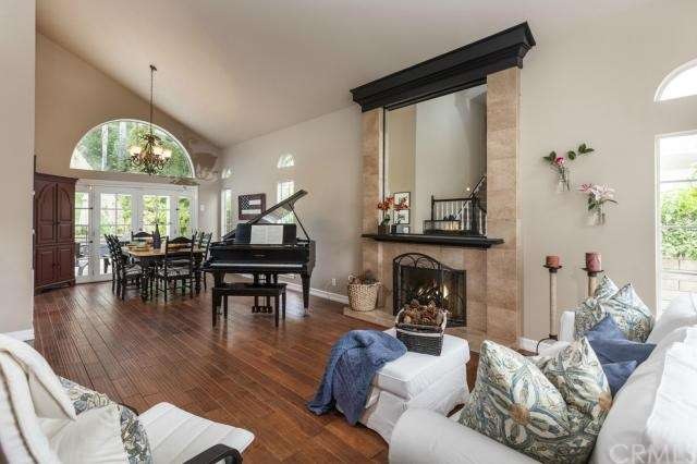 Looking into dining room from living room.  Note h