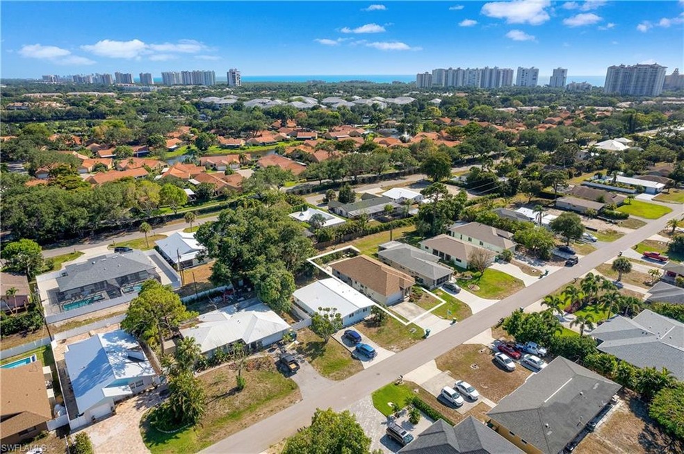 Aerial showing condos on Vanderbilt Beach