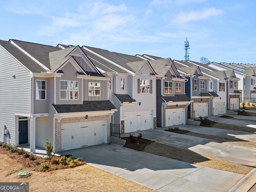 Front exterior of townhomes at Waypoint