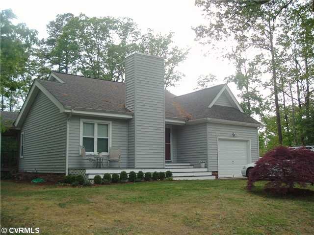 Exterior Front - Vinyl Siding added, One Car garag