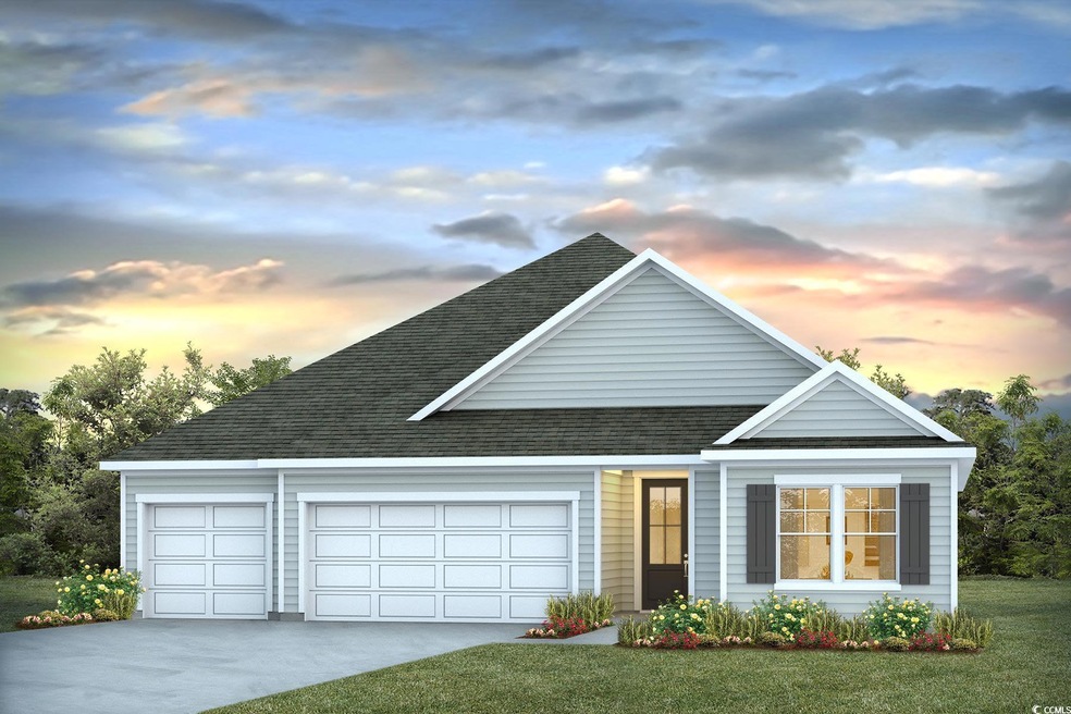 View of front of property featuring an attached garage, roof with shingles, driveway, and a lawn