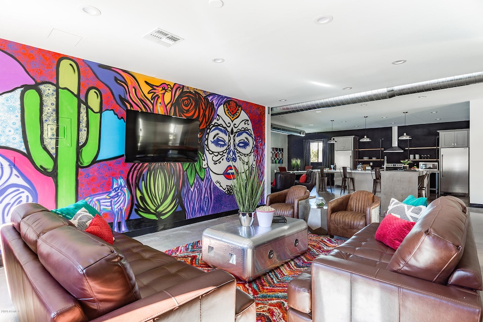 Living-Room-With-Mural