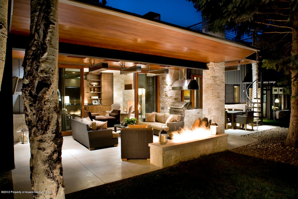 Night outdoor living area
