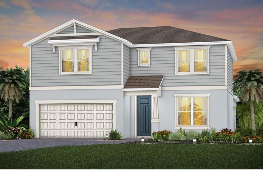 Exterior Design. Artistic rendering for this new construction home. Pictures are for illustrative purposes only. Elevations, colors and options may vary.