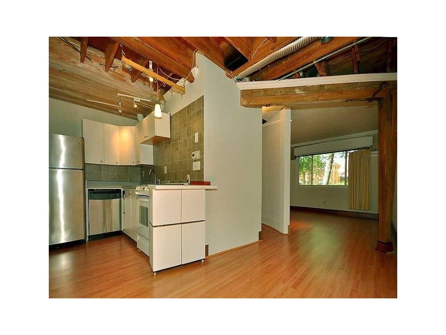 Kitchen & living room views from taken from dining