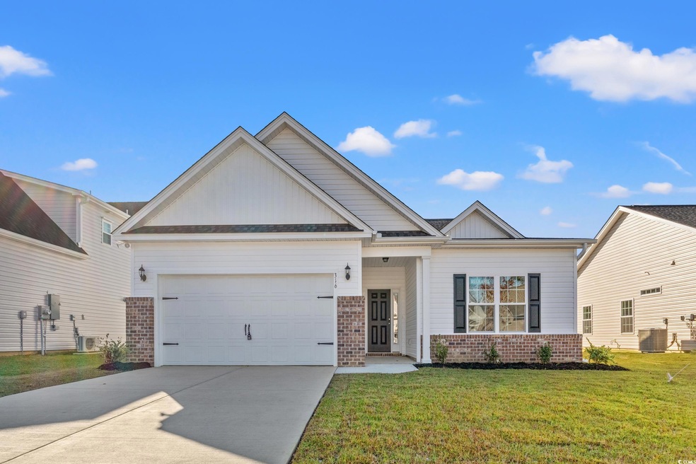 Craftsman inspired home with cooling unit, a garag