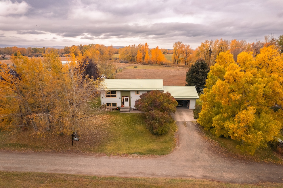 Aerial view of sparsely populated area