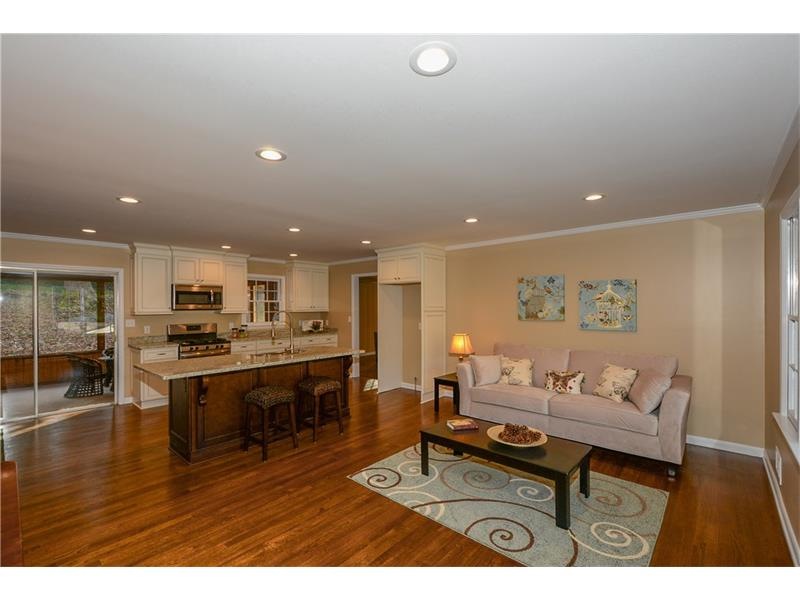 All new kitchen open to living room/great room/din