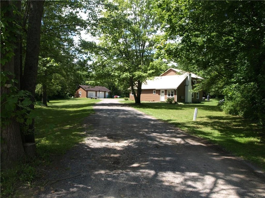 Home nestled in off the road
