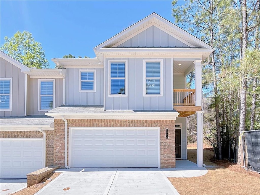 View of front of home with board and batten siding