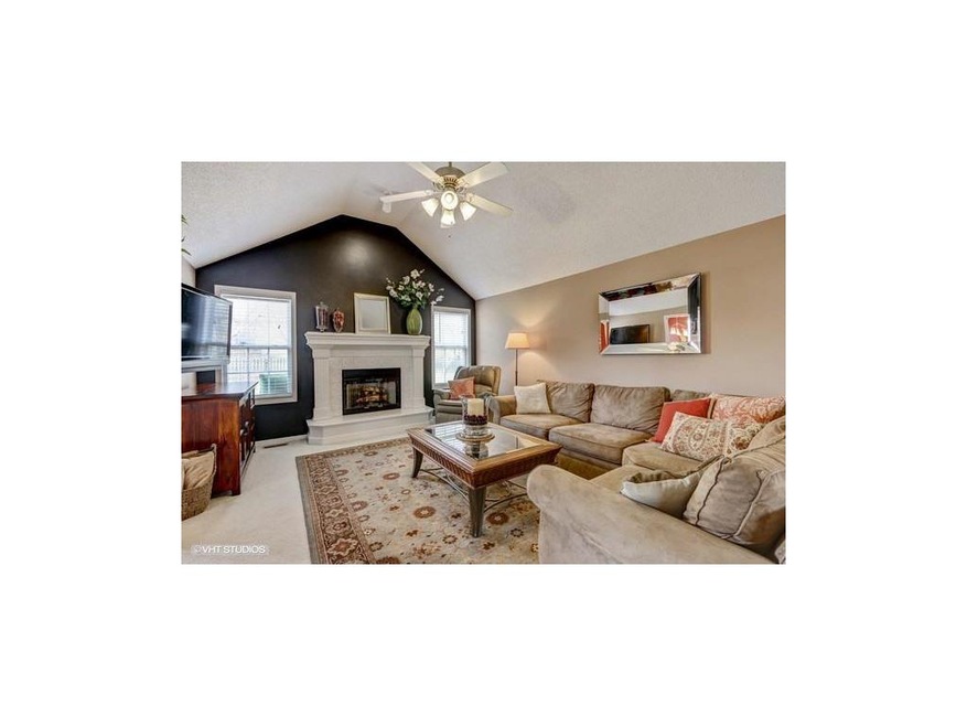 Stunning great room with fireplace.
