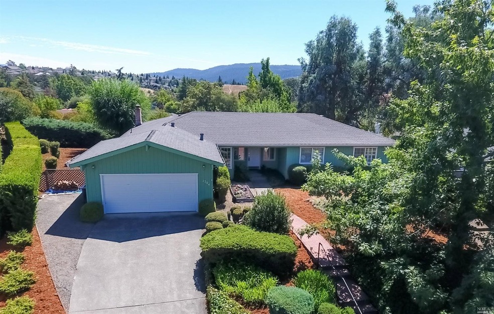 Views of surrounding hills.  Private knoll top set