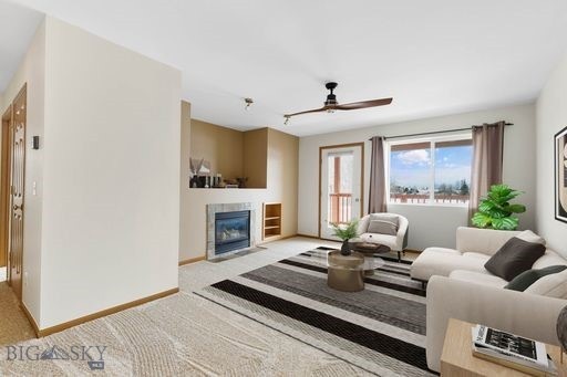  This cozy yet open living room serves as the hear