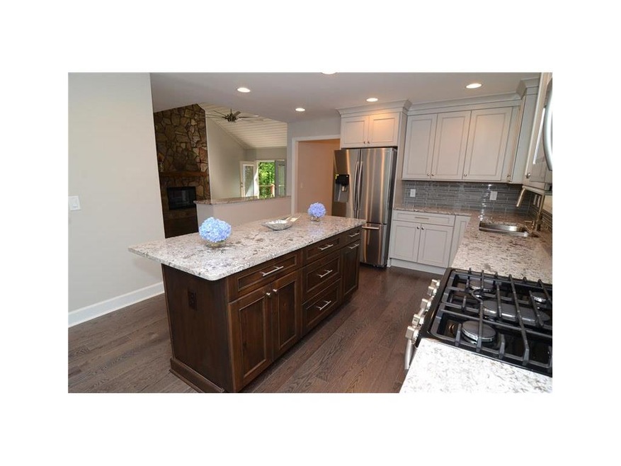 Stunning kitchen overlooks great room.  All drawer