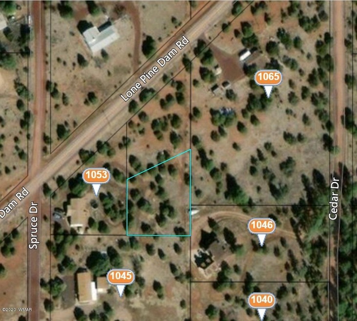 Aerial of lot