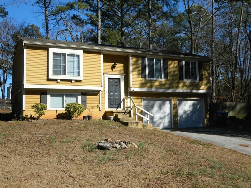 Split foyer home with a garage