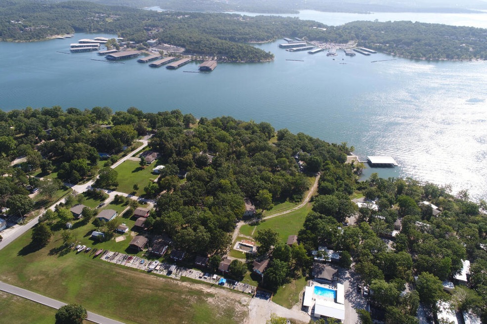 aerial with lake