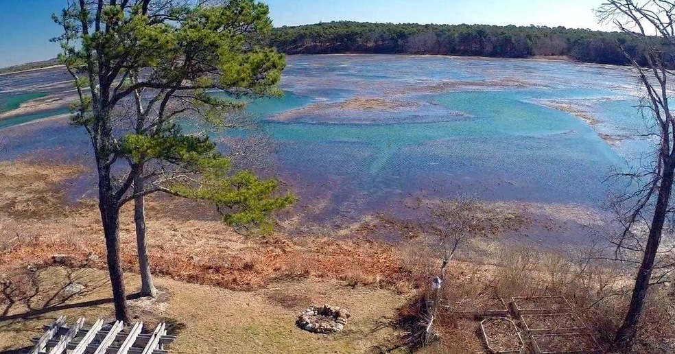 Aerial from back yard high tide - AC