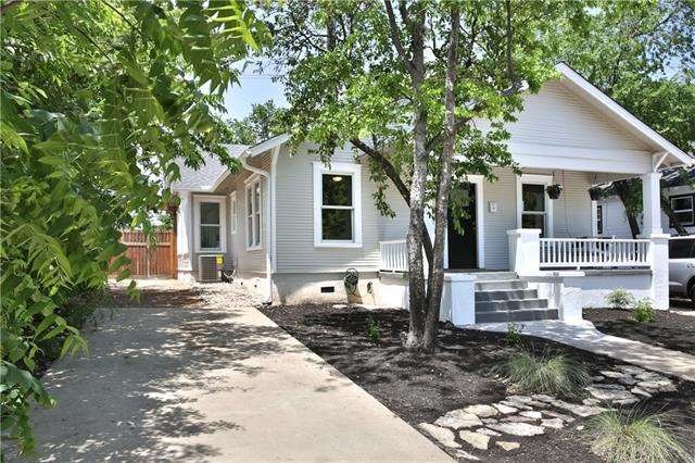 Curb-view of 814 Theresa showing stepping stone wa