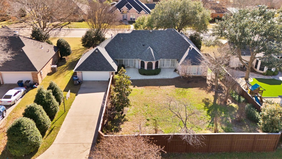Bird's eye view with a residential view