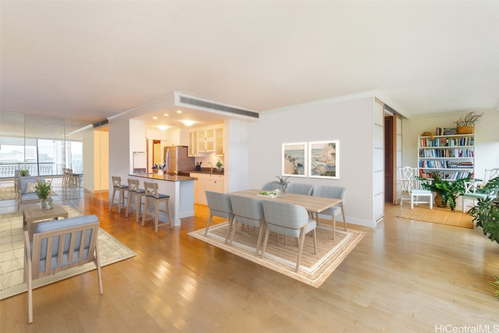 Enhanced. Very spacious LR, DR, Library area and K