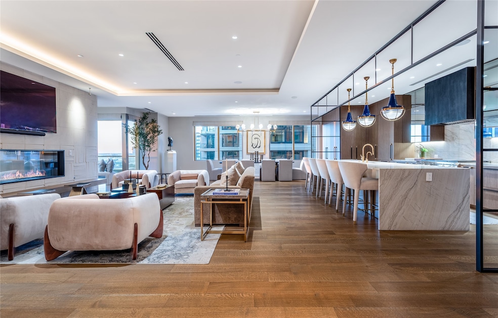 Open Living-Dining-Kitchen.