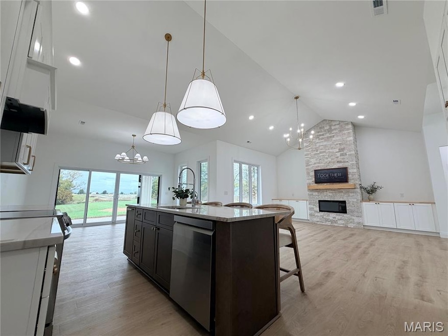 View of Kitchen, Great Room & Dining Room