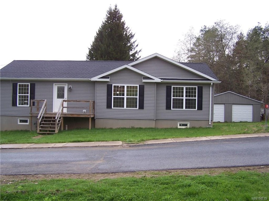 Front of home plus garage