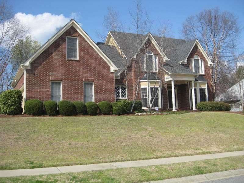 Exterior Front. OMG! This brick and Hardie-Plank h