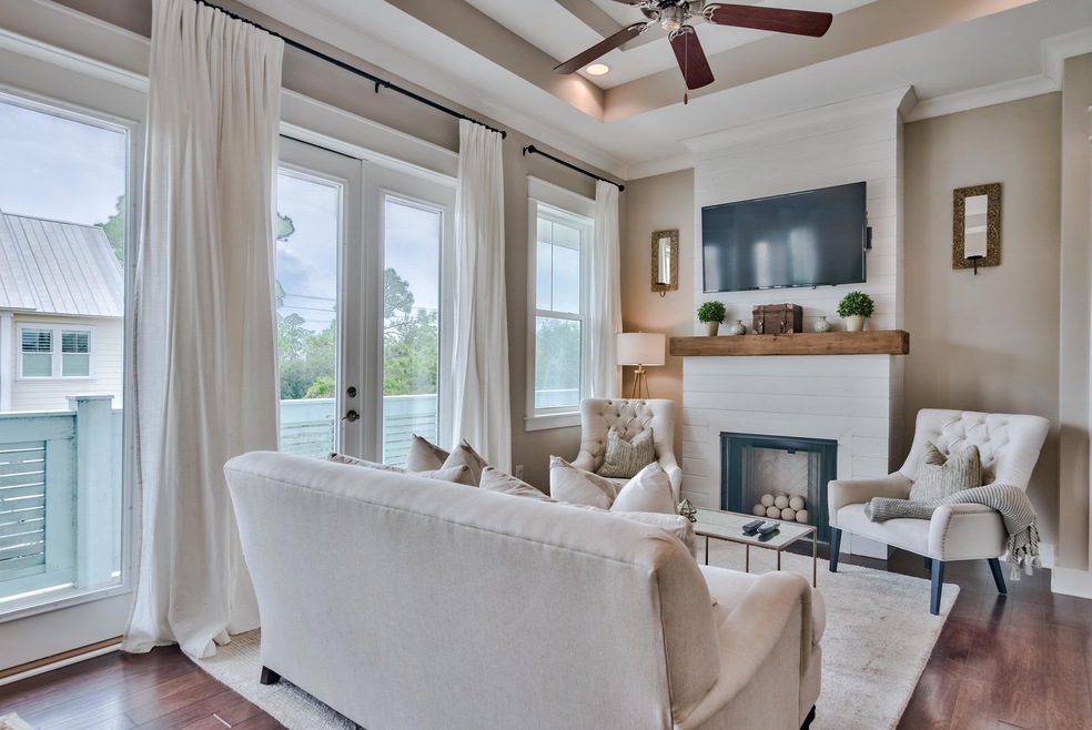 Living Area with Gas Fireplace
