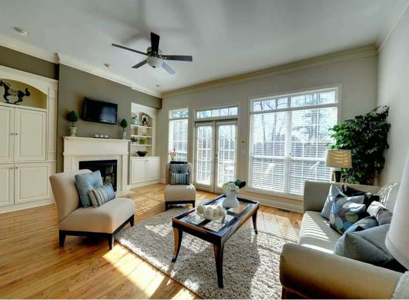 Exterior Front. Love the fireplace and cabinetry! 