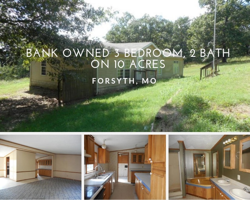 Bank Owned 3 bedroom, 2 bath on 10 acres