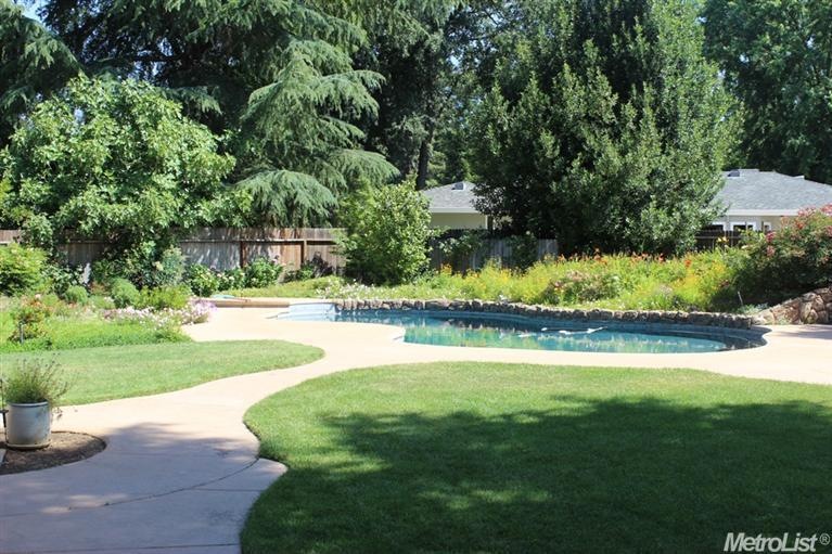 Gorgeous dark bottom pool on .38 of an acre