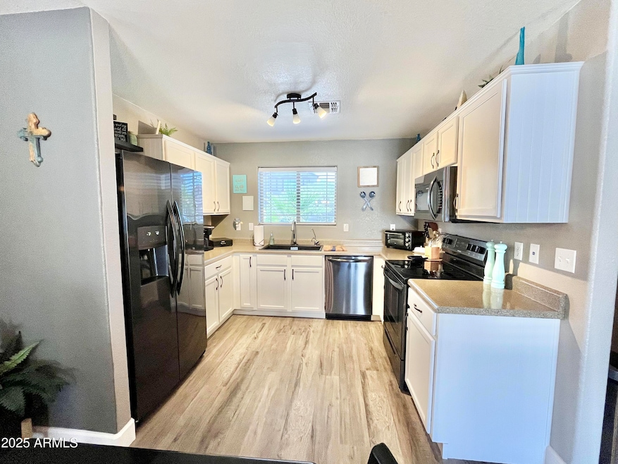 newly painted white kitchen