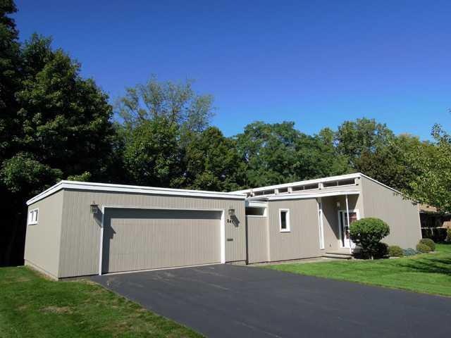 Exterior Front. Custom built contemporary Ranch wi