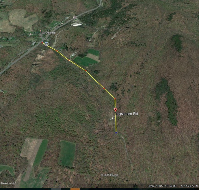 Aerial showing how to get to the land