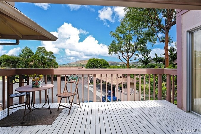 Spacious deck is the perfect place to start your d