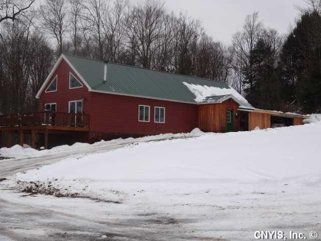 Exterior Front Chalet Style home with great open f