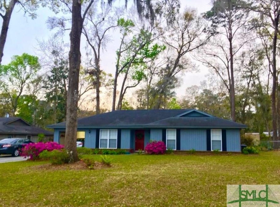 Front elevation in springtime