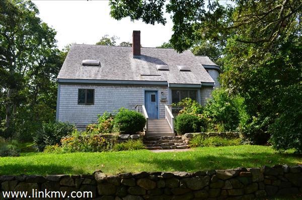 Beautiful stone walls and landscaping