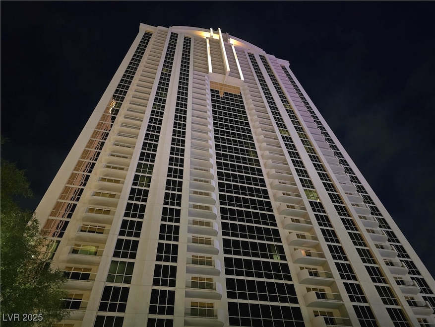 View of property at night