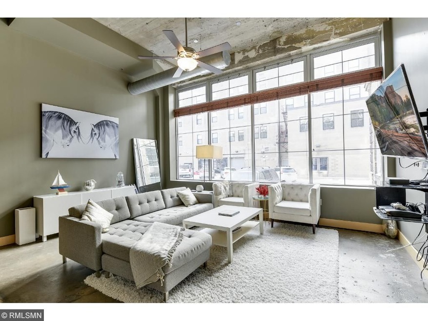 Stylish raw industrial elements with ample windows