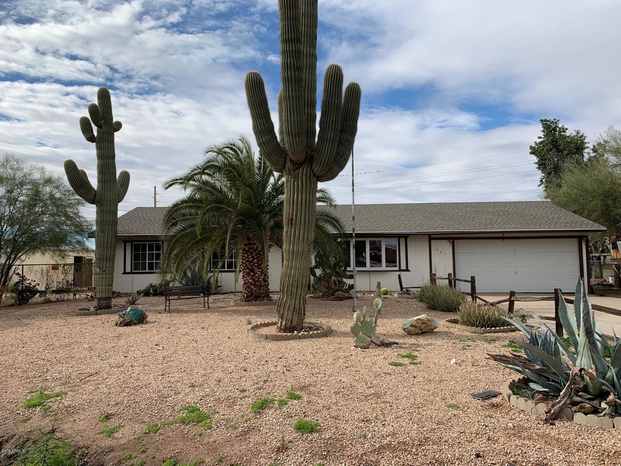 Huge Front Yard with 2 Giant Saguaros