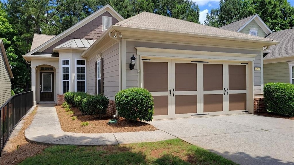 View of front of home featuring a garage