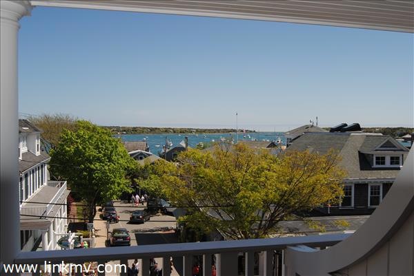 View of the harbor from the deck