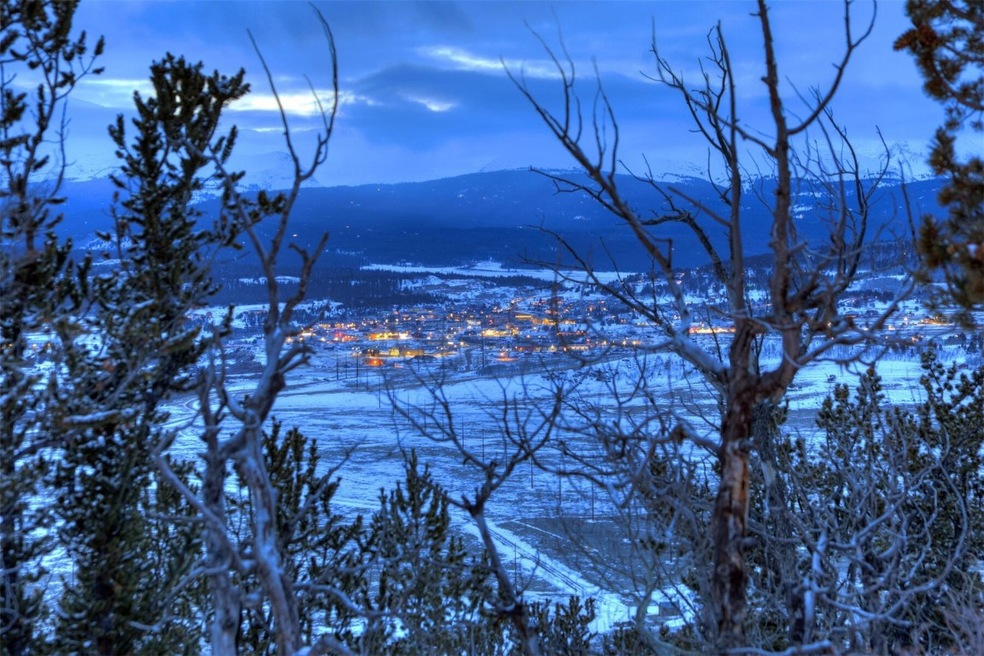 Twilight views over the town of Fairplay