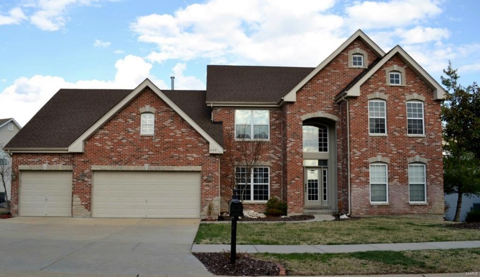 Brick and stone front enhance the curb appeal of t