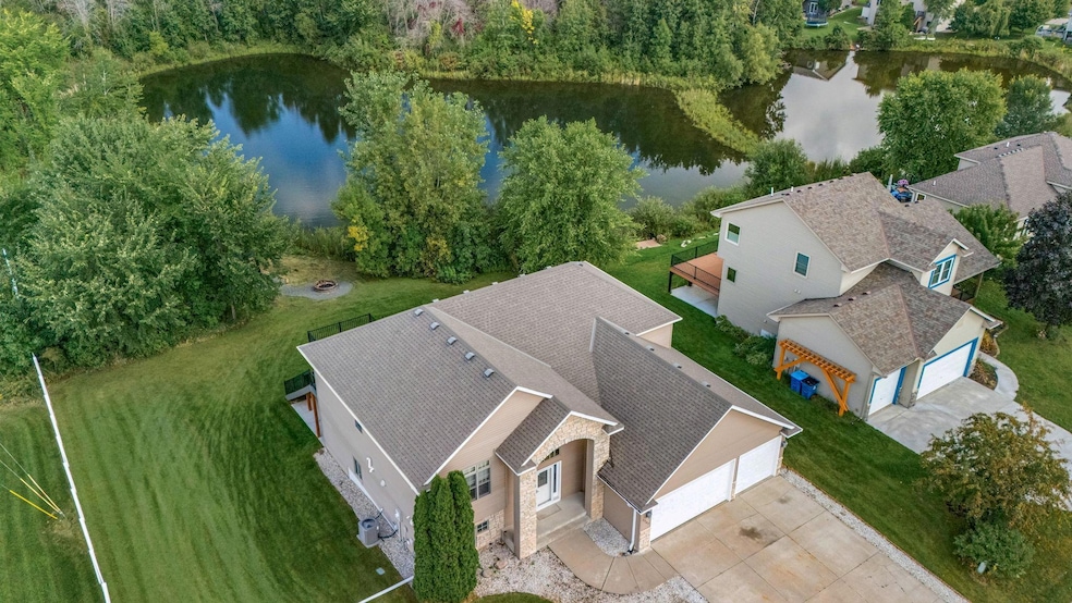 Private back yard lot with pond.