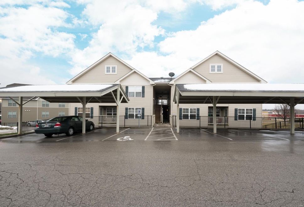Assigned covered parking is just a short walk with